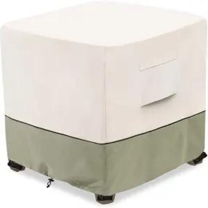 비투비 방수 파티오 오스만 커버 헤비 듀티 스퀘어 야외 사이드 테이블 가구 사이즈 22L x 22W 18H 인치