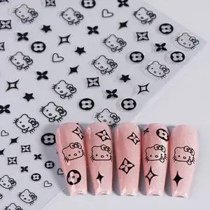 네일아트 귀여운 케릭터 냥이 고양이 네일스티커 6종 고양이스티커