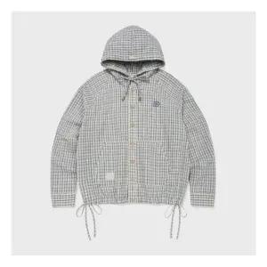 [매장정품] 와키윌리후드집업 CQK WA2602JK69CM 우먼스 체크 시어서커 후드 셔츠 점퍼 크림