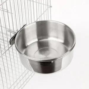 앵무새 스텐 모이통 먹이통 물통 걸이형 밥그릇 대형