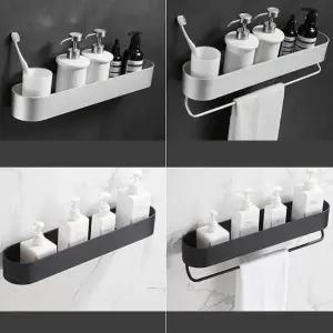 베스셀프 알루미늄 원형 선반 블랙 30cm 욕실 선반