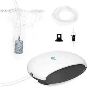 AQQ수족관 에어 펌프 조용한 어항 에어레이터 스톤 체크 밸브가 있는 물고기 산소 펌프(최대 60갤런의 경우