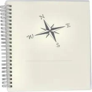 저널 리필 - 나선형 바운드 5x8 (A5) 대학 규정 빈 종이 여행자용 노트북 어메이징 오피스 컴퍼스 로즈