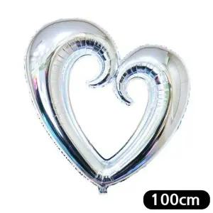 [에이치플러스몰]해피파티 이벤트 프로포즈 풍선 100cm 하트 (실버)