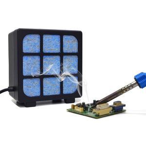 MUIN 솔더 흄 추출기 - 납땜 및 여과 휴대용 흡수기, 스테이션용 3단계 연소용 목재 팬(블랙) 연기