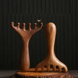 근육 순환 머리 승모근 마사지 림프 가벼운 경락 마사지빗