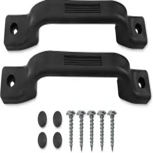 Camp N RV 그립 핸들 - 장착 하드웨어가 있는 검은색 견고한 2팩 플라스틱 캠핑족 성인 및 노인 안전을