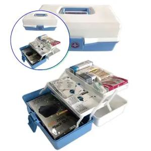 쌍문상회 3단 휴대용 구급함 320x200xH140 약통 약상자