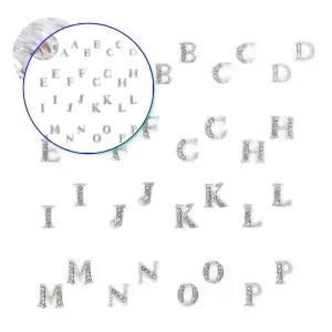 쌍문상회 네일아트 영문 알파벳 이니셜 파츠 실버