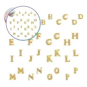 쌍문상회 네일아트재료 알파벳파츠 영문 이니셜 골드