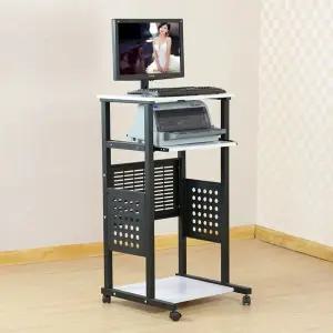 스탠딩 컴퓨터 테이블 접이식 서브 데스크 높이조절 침대옆