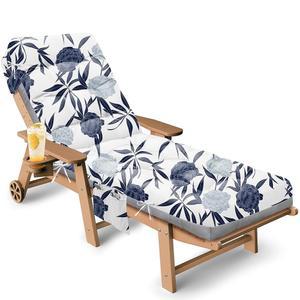 틱디오스 야외 체이스 라운지 의자 쿠션, 71 x 22 4.7 인치 방수 쿠션 가구 교체, 두꺼운 미끄럼 방지 파티오 블루 엔챈트리스