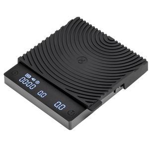 타이머가 있는 기본 미니 커피 스케일, 다기능 전자 에스프레소 베이킹, 요리를 위한 초박형 및 라이트미니 디지털 푸드 키친 스케일(블랙 미니)