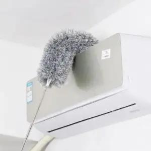 [생활] 천장 먼지 제거 롱 폴대 조절 먼지털이개 좁은틈 청소용 360도 회전 먼지솔