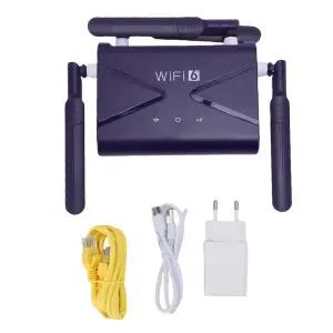 휴대용 WiFi6 무선 라우터 300Mbps 4G CPE LTE SIM 카드 슬롯 포함 4 안테나 폰 노트북 PC