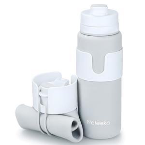 접이식 물병, 여행 스포츠용 BPA 프리 26온스 카라비너가 포함된 누수 방지 휴대용 경량