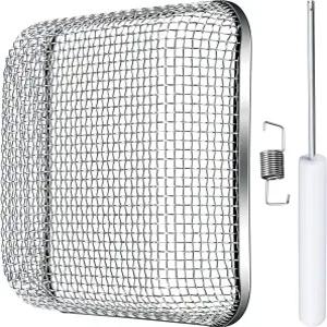 타투오 플라잉 곤충 스크린 RV 용광로 통풍구 커버 온수기 설치 도구 포함 스테인리스 스틸 메쉬(4.5 x 4.5