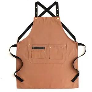 가죽앞치마 미용사 방수 앞주머니 H조절 검정 가죽 빈티지 작업복