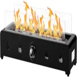 Onlyfire 28인치 테이블탑 화덕 테이블 파라솔 구멍이 있는 테이블용 하부 장착 프로판 유리 바람막이 및