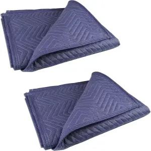 PONGHEI 2 무빙 블랭킷 40인치 x 72인치 헤비 듀티 포장 용품 두꺼운 가구 전문 퀼트 배송