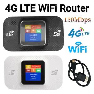 4G LTE 라우터 150Mbps 휴대용 와이파이 리피터 3650mAh 잠금 해제 포켓 무선 SIM 카드 슬롯 야외 모바일