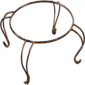 화분 새 목욕 모이통을 위한 에버그린 가든 메탈 스크롤 디테일 받침대 직경 10인치(다크 골드 블랙 포함)