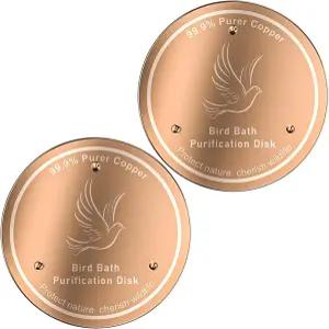 YDMADE 조류욕 동판 정수기 안정적이고 안전한 3점 지지대 천연 청정 범용 야외 조류욕기(2팩)