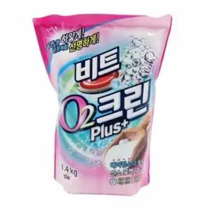비트 O2 1.4kg 파우치 세탁기세제 흰옷표백제