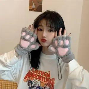 [패션] 부드러운 곰돌이 디자인 반장갑 미니 손난로 토시 워머