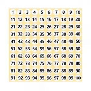 스티커 원형 번호 숫자 10장