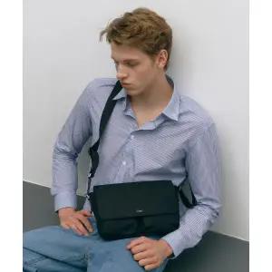 매장정품 JILLSTUART MEN ACC [ROGAN] 로건 블랙 나일론 플랩형 크로스