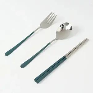 ( )휴대용 수저 포크세트 캠핑 피크닉 수저통