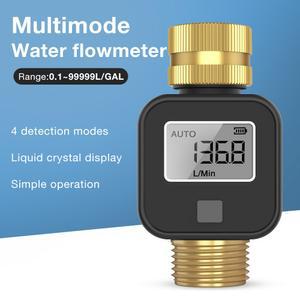 황동 금속 스레드가있는 수량계 야외 정원 급수 탱크 고정밀 방수 호스 소비 측정기