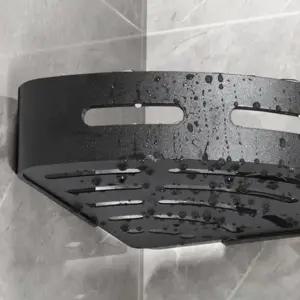 욕실 후크 걸이 무타공 코너선반 블랙 화장실 GWM