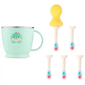 에.디.슨 스텐 유아 양치 물컵 미세모 칫솔 리필형 세트