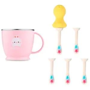 에.디.슨 유아컵 스텐 양치컵 미세모 칫솔 리필용 세트