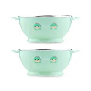 에.디.슨 유아식기 스텐 그릇 간식볼 시리얼볼 공룡 X2