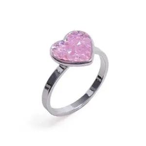R038 펜시핑크 하트록 크리스탈 프리사이즈 반지 WFFPVDJ