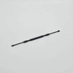 ( )2in1 듀얼 귀이개 블랙 휴대용 귀청소 도구 간편 케어 위생 관리 여행 파우치용