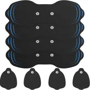 텐 유닛 전극 패드 4팩 - 7.14인치 x 2.9인치 교체 표준 3.5mm 스냅온 커넥터 571C 및 023B 무선 TENS