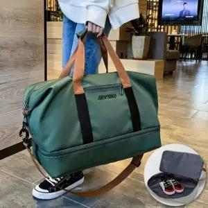 가벼운 대용량 접이식 1박 2일 여행 출장 캠핑 캐리어 결합 보스톤 백