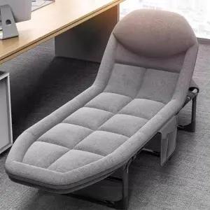 (색상 그레이)접이식 간이 침대 휴대용 캠핑 야전침대 사무실 고급 싱글 침대