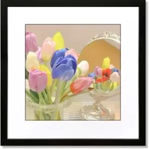 12x12 포토월 장착 포스터 프레임 프레임-1pcs용 ALLUKYAN 16x16 블랙 액자 매트