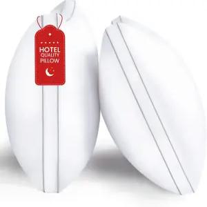 ROUMEA 베개 퀸 사이즈 세트 2개 수면용 가셋 침대 2팩 럭셔리 호텔 품질 부드러운 다운 대체 기능을 갖춘