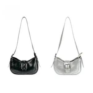 [패션] 버클 장식 크로스 숄더백 여성용 일상 데일리 가방 가벼운 숄더 크로스백