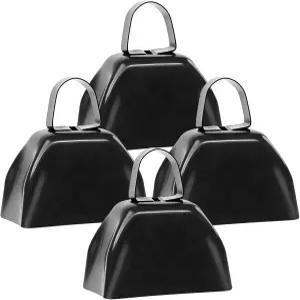 축구 경기를 위한 우비옐 4팩 카우벨 스포츠 3인치 핸드 퍼커션 소음 발생 환호하는 결혼식 축하 파티를