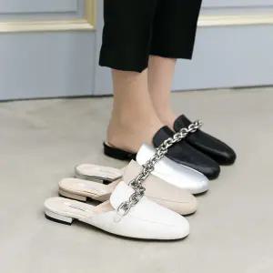 여성블로퍼 사슬 체인 뮬 양가죽 106271