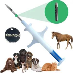 말견을 위한 만루타 동물 ID 마이크로칩 2.12X12 mm 크기 고양이 동물원 관리 사전 로드 날카로운 바늘