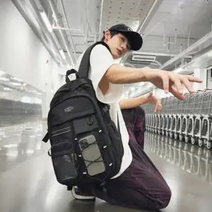 대학생 캐주얼 백팩 빈티지 스타일 큰가방