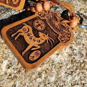 삼재막이 부적 행운 키링 복숭아나무 양띠